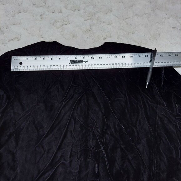 Nipon Studio Sweater Womens Black Velvet Classy Button Cardigan Jacket Casual - Picture 4 of 7